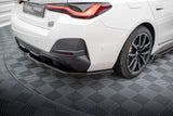 Maxton Design Central Rear Splitter (With Vertical Bars) V.1 BMW I4 M-Pack G26