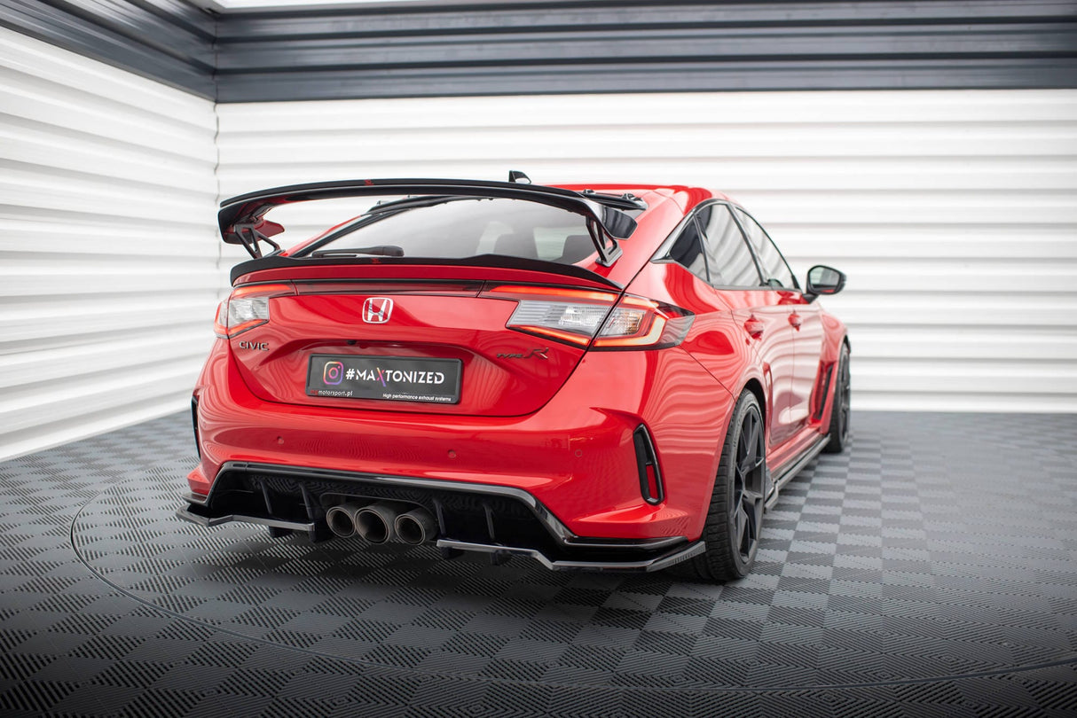 Maxton Design Central Rear Splitter (With Vertical Bars) V.1 Honda Civic Type-R Mk 11