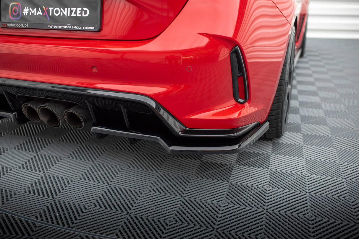 Maxton Design Central Rear Splitter (With Vertical Bars) V.1 Honda Civic Type-R Mk 11