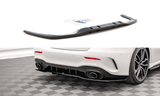Maxton Design Central Rear Splitter (With Vertical Bars) V.1 Mercedes A 35 AMG Sedan V177