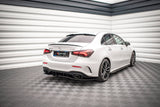 Maxton Design Central Rear Splitter (With Vertical Bars) V.1 Mercedes A 35 AMG Sedan V177