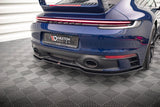 Maxton Design Central Rear Splitter (With Vertical Bars) V.1 Porsche 911 Carrera Aero 992 / Carrera GTS 992
