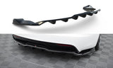 Maxton Design Central Rear Splitter (With Vertical Bars) V.1 Tesla Model S Plaid MK1 Facelift