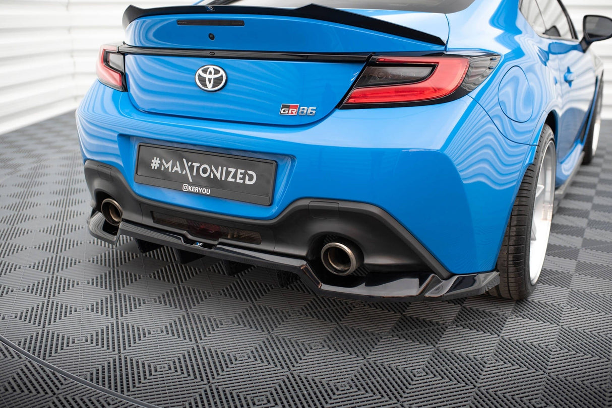 Maxton Design Central Rear Splitter (With Vertical Bars) V.1 Toyota Gr86 MK1
