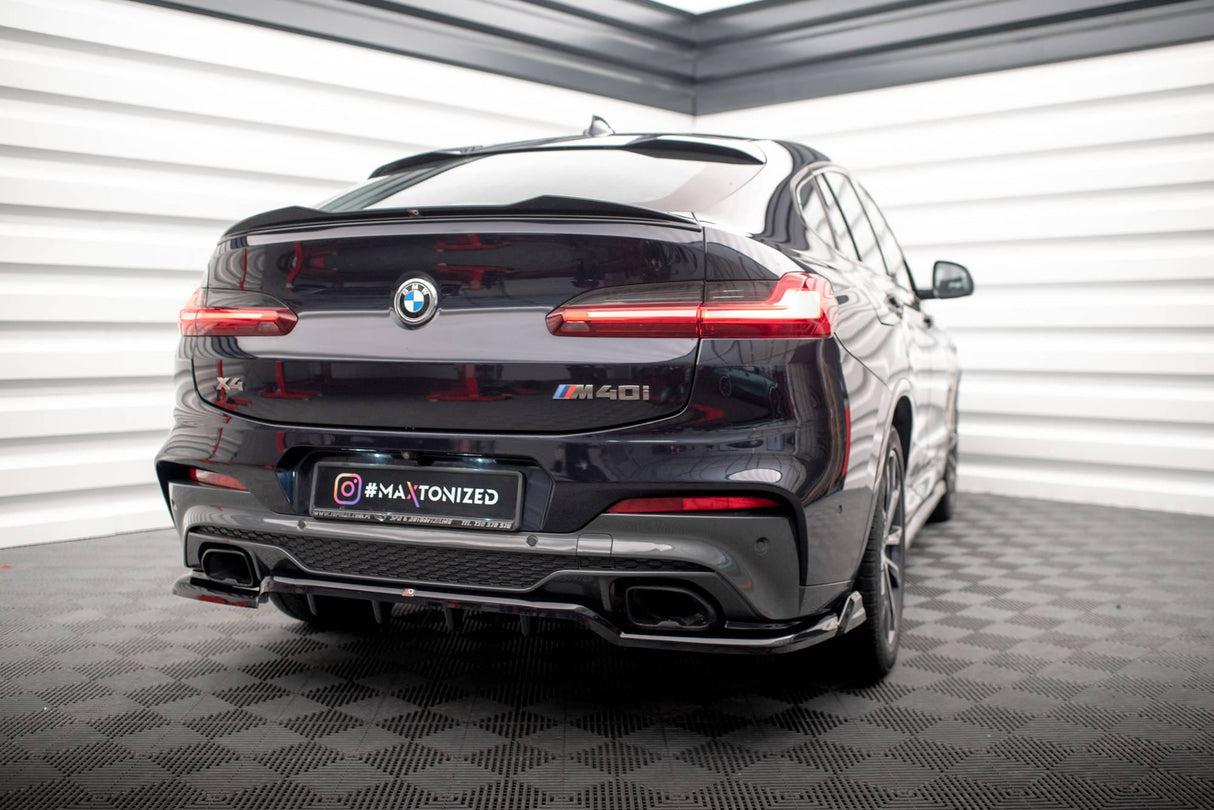 Maxton Design Central Rear Splitter (With Vertical Bars) V.2 BMW X4 M-Pack G02