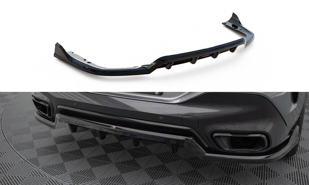 Maxton Design Central Rear Splitter (With Vertical Bars) V.2 BMW X6 M-Pack G06 Facelift