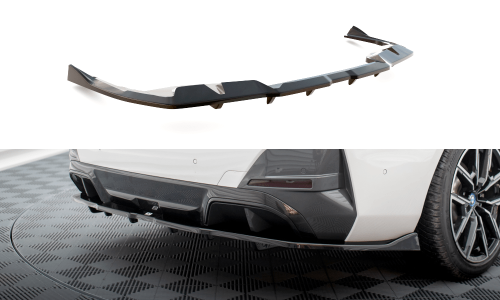 Maxton Design Central Rear Splitter (With Vertical Bars) V.2 BMW I4 M-Pack G26