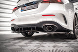 Maxton Design Central Rear Splitter (With Vertical Bars) V.2 Mercedes A 35 AMG Sedan V177