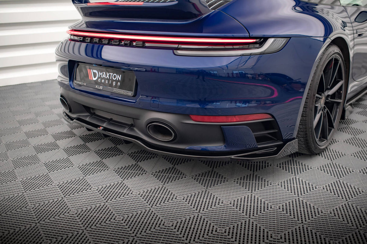 Maxton Design Central Rear Splitter (With Vertical Bars) V.2 Porsche 911 Carrera Aero 992 / Carrera GTS 992