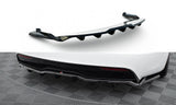 Maxton Design Central Rear Splitter (With Vertical Bars) V.2 Tesla Model S Plaid MK1 Facelift