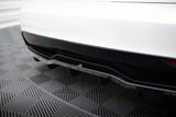 Maxton Design Central Rear Splitter (With Vertical Bars) V.2 Tesla Model S Plaid MK1 Facelift