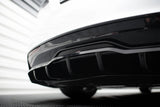 Maxton Design Central Rear Splitter (With Vertical Bars) V.2 Tesla Model S Plaid MK1 Facelift