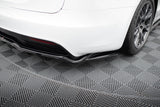 Maxton Design Central Rear Splitter (With Vertical Bars) V.2 Tesla Model S Plaid MK1 Facelift