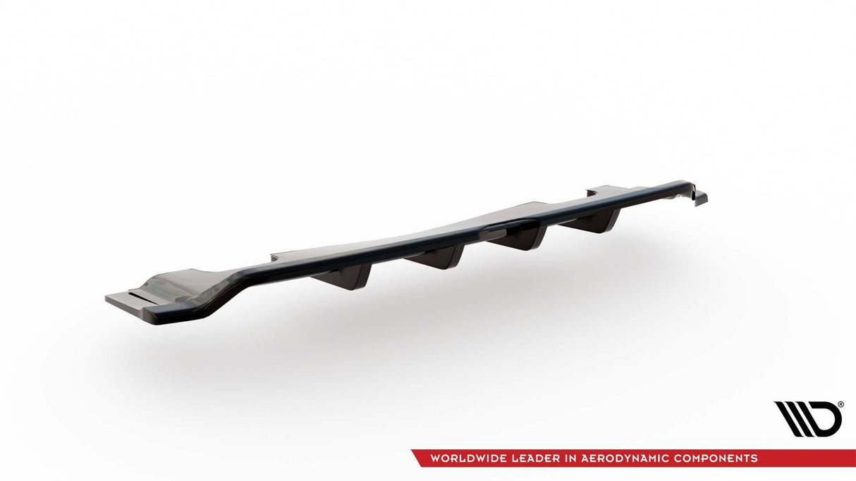 Maxton Design Central Rear Splitter (With Vertical Bars) V.2 Volvo V90 Mk2