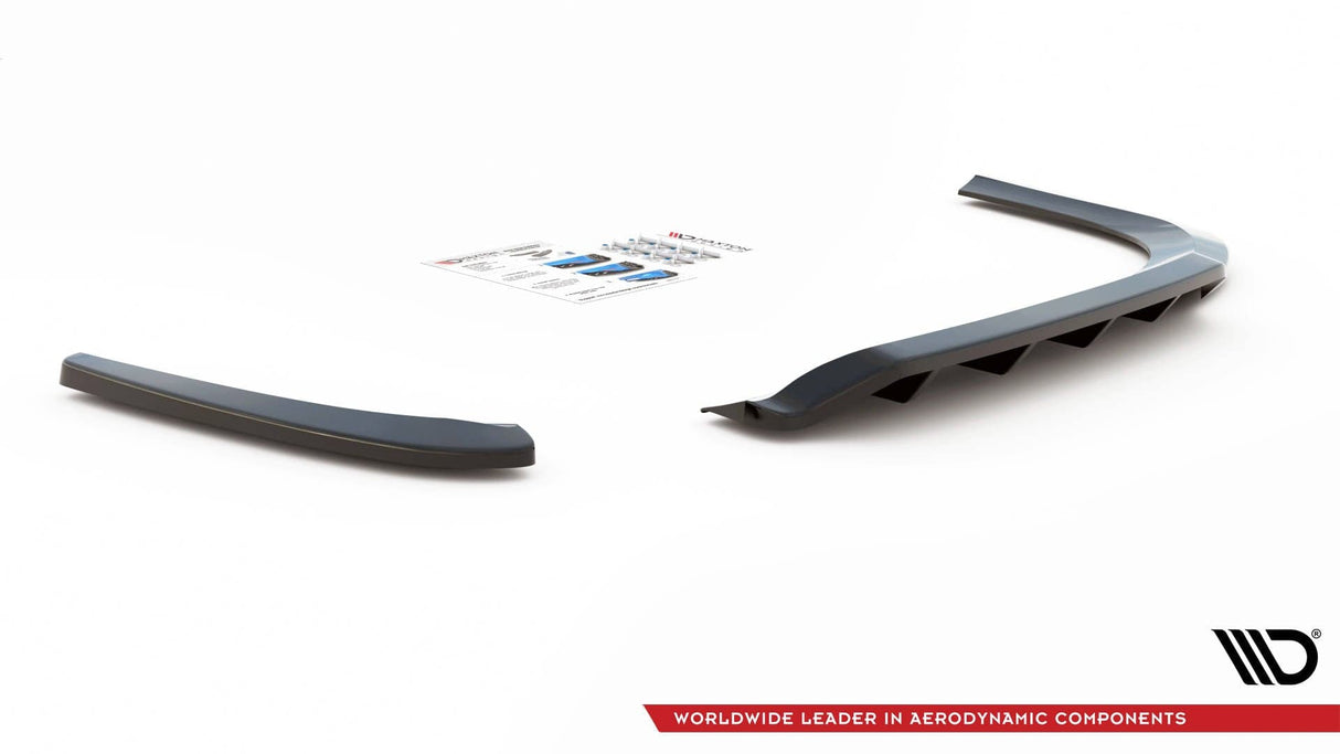 Maxton Design Central Rear Splitter (With Vertical Bars) Volkswagen Passat CC (NLA)