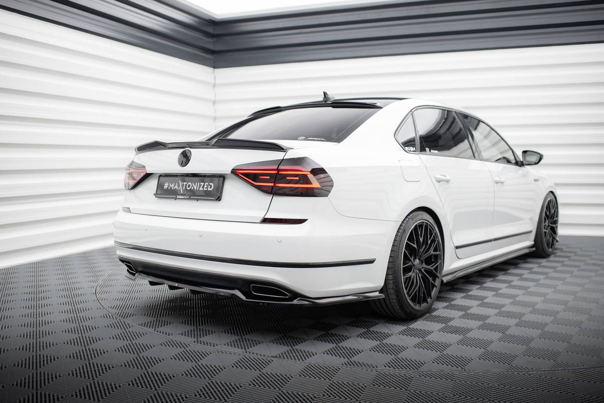 Maxton Design Central Rear Splitter (With Vertical Bars) - VW B8 Passat GT Facelift USA