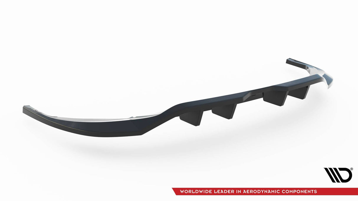 Maxton Design Central Rear Splitter (With Vertical Bars) VW Tiguan Allspace (LWB) R-Line Mk2 Facelift