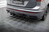 Maxton Design Central Rear Splitter (With Vertical Bars) VW Tiguan Allspace (LWB) R-Line Mk2 Facelift