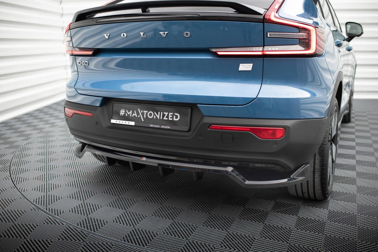 Maxton Design Central Rear Splitter (With Vertical Bars) Volvo C40 Mk1