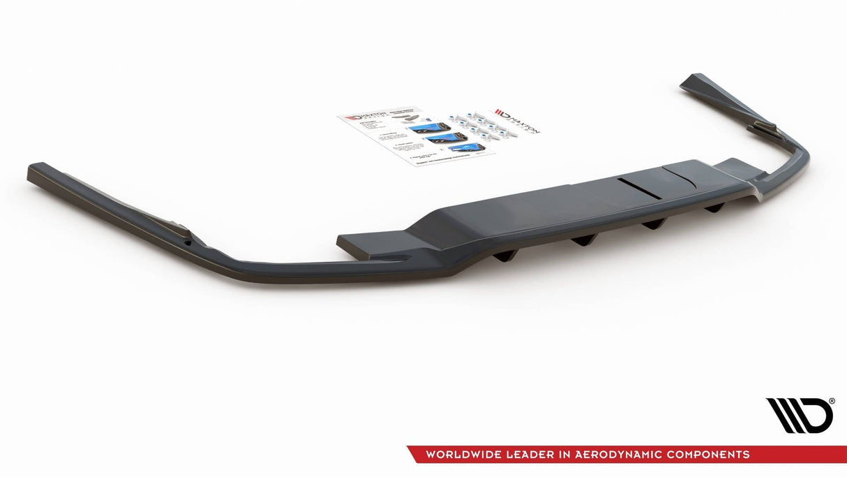 Maxton Design Central Rear Splitter (With Vertical Bars) Volvo S60 R-Design Mk3
