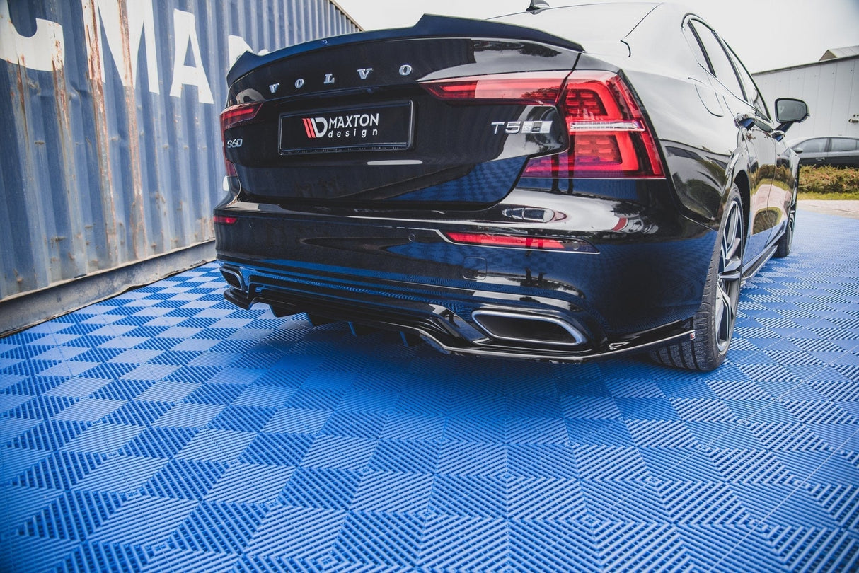 Maxton Design Central Rear Splitter (With Vertical Bars) Volvo S60 R-Design Mk3