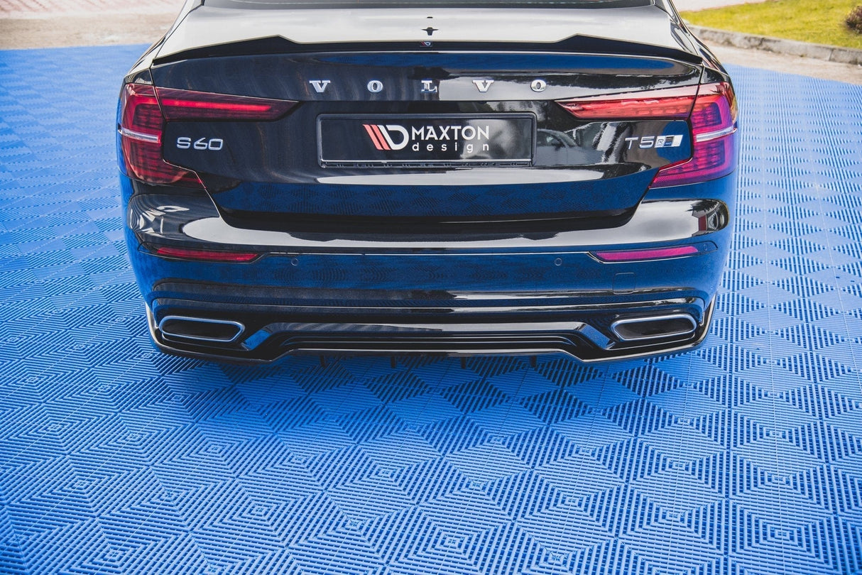 Maxton Design Central Rear Splitter (With Vertical Bars) Volvo S60 R-Design Mk3