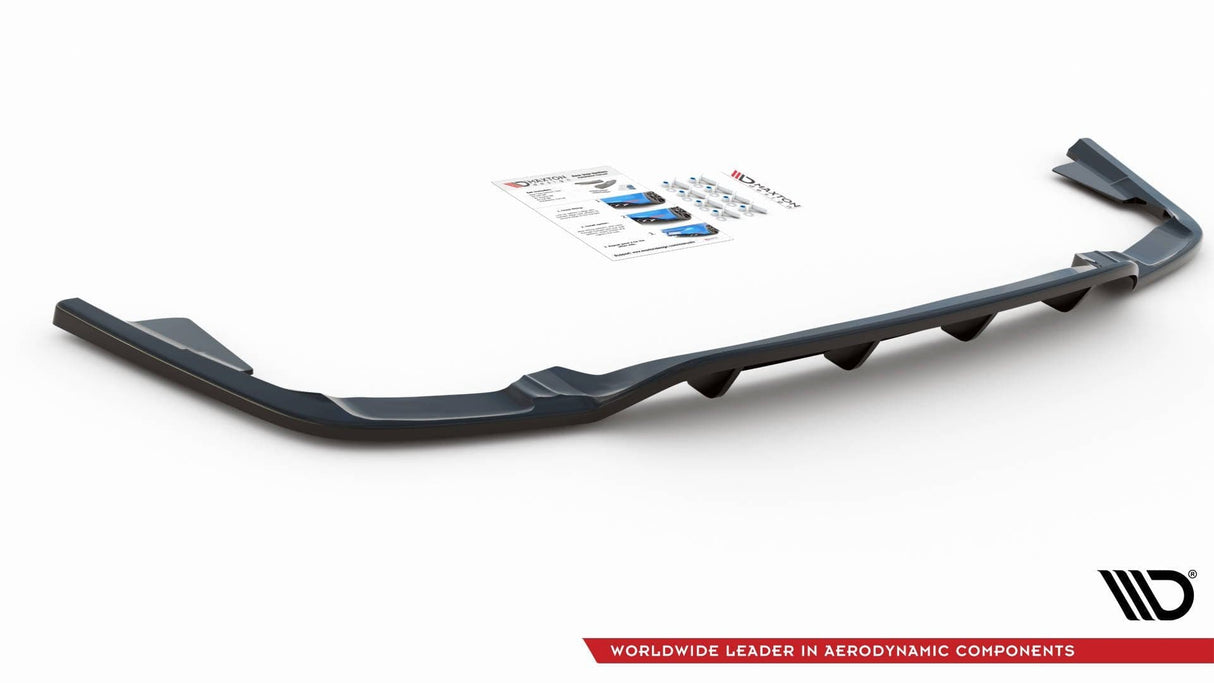 Maxton Design Central Rear Splitter (With Vertical Bars) Volvo Xc60 Mk2 R-Design