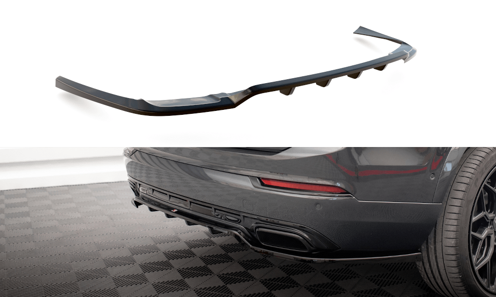 Maxton Design Central Rear Splitter (With Vertical Bars) Volvo Xc90 R-Design Mk2 Facelift
