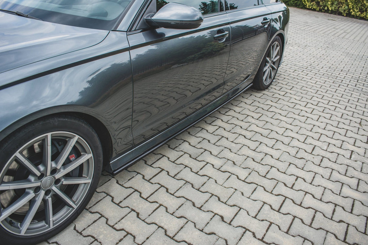 Maxton Design Side Skirts Diffusers Audi S6 / A6 S-Line C7 FL