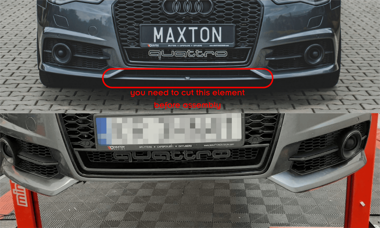 Maxton Design Front Splitter Audi S6 / A6 S-Line C7 FL