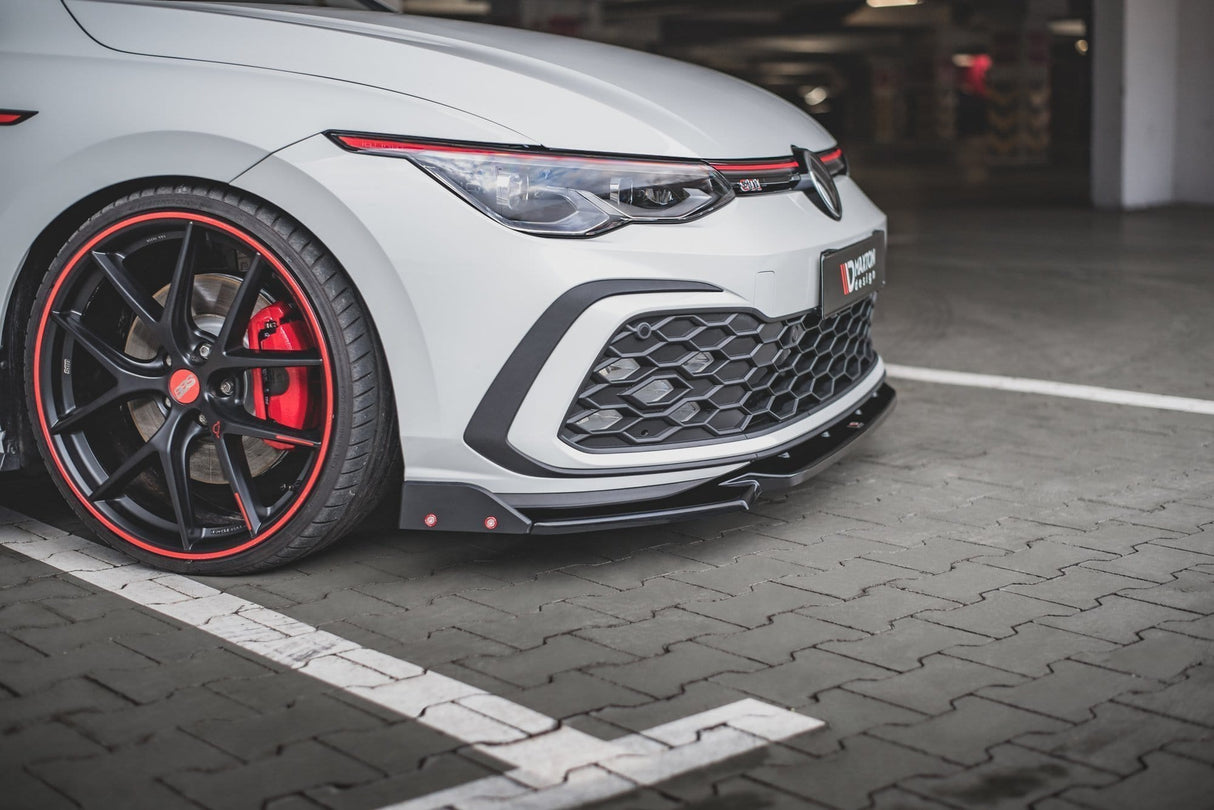 Maxton Design Front Splitter + Flaps V.2 Volkswagen Golf Mk8 GTi / R-Line