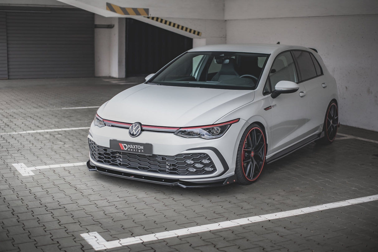 Maxton Design Front Splitter + Flaps V.2 Volkswagen Golf Mk8 GTi / R-Line
