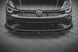 Maxton Design Front Splitter + Flaps V.2 - VW Golf R Mk8
