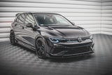 Maxton Design Front Splitter + Flaps V.2 - VW Golf R Mk8