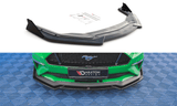 Maxton Design Front Splitter V.1 + Flaps Ford Mustang GT MK6 Facelift