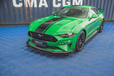Maxton Design Front Splitter V.1 + Flaps Ford Mustang GT MK6 Facelift