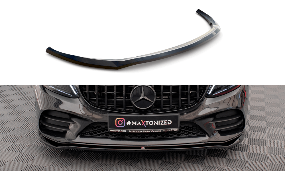 Maxton Design Front Splitter V.1 Mercedes-Benz C AMG Line / Coupe W205 / C205 Facelift