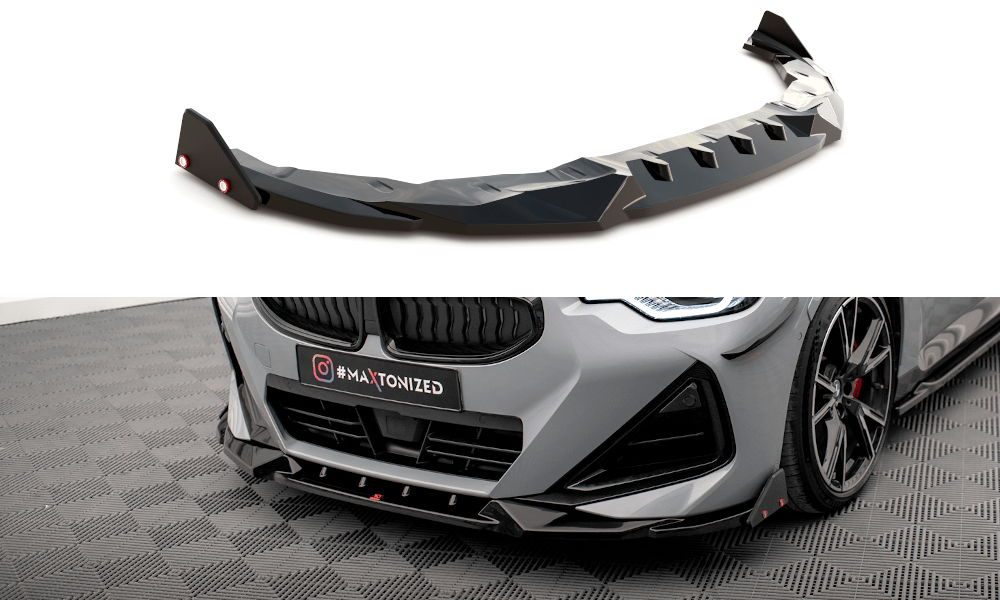 Maxton Design Front Splitter V.2 + Flaps BMW 2 Coupe M-Pack / M240I G42
