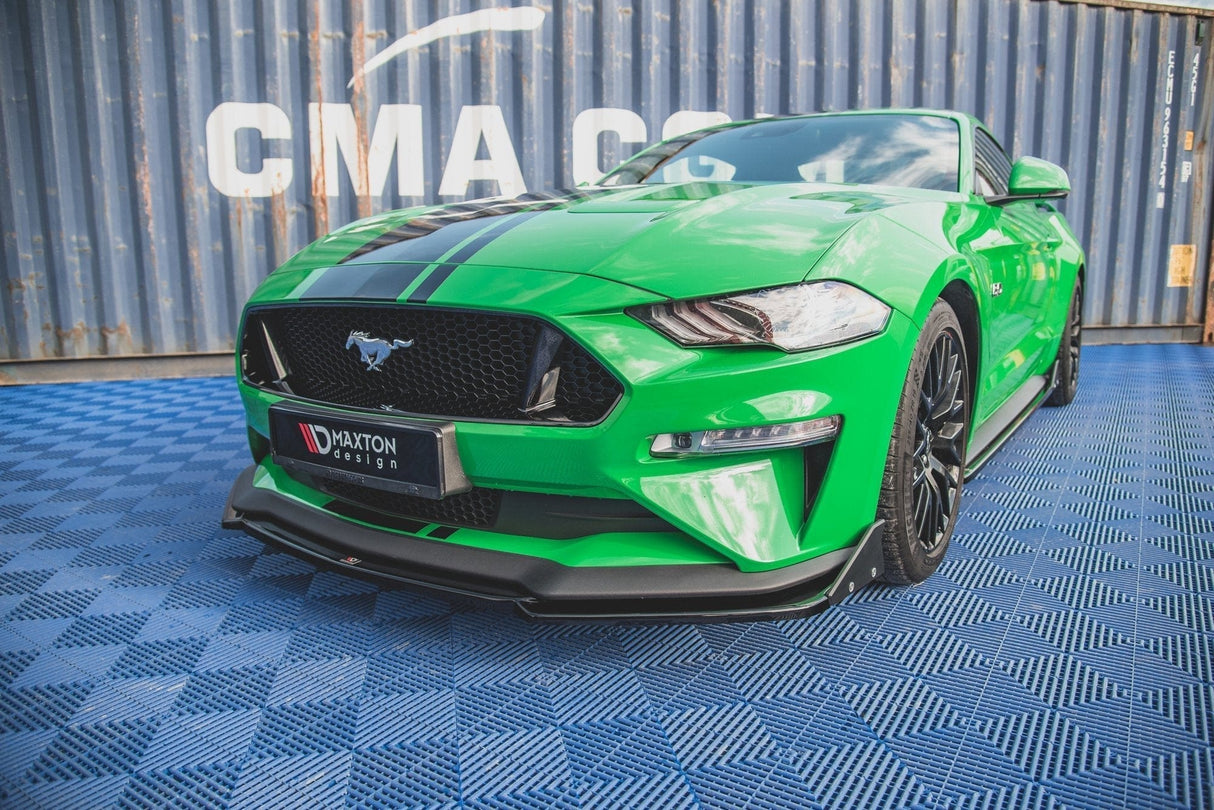 Maxton Design Front Splitter V.2 + Flaps Ford Mustang GT MK6 Facelift