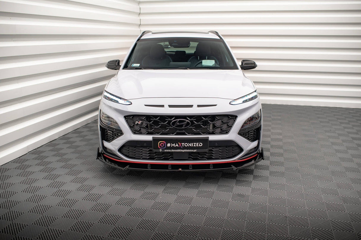 Maxton Design Front Splitter V.2 + Flaps Hyundai Kona N MK2