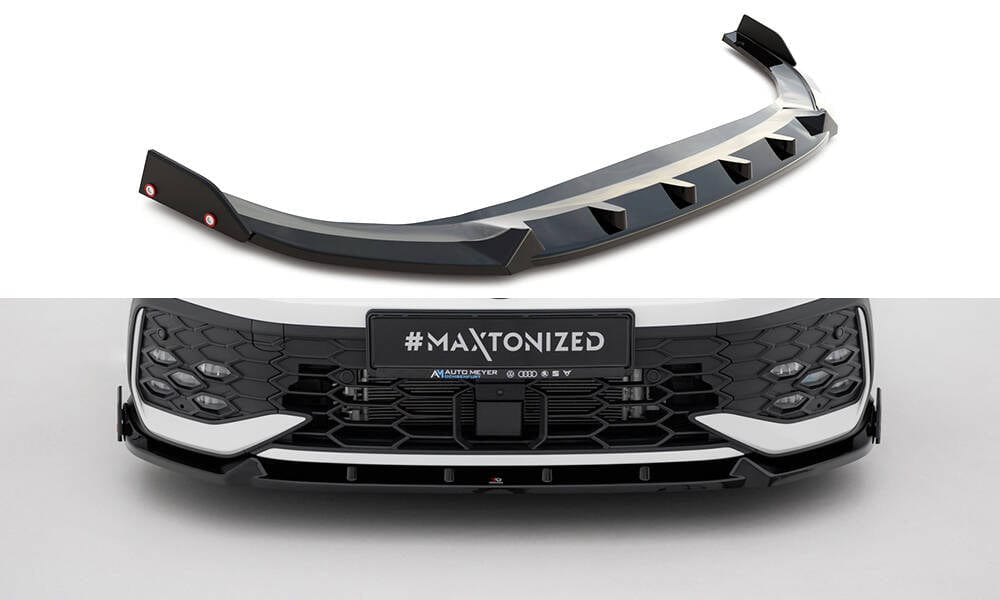 Maxton Design Front Splitter V.2 + Flaps VW Golf GTI / GTE / R-Line MK8.5