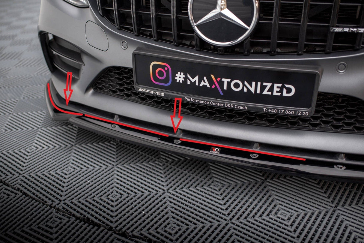 Maxton Design Front Splitter V.1 Mercedes-AMG C43 Coupe / Sedan C205 / W205 Facelift