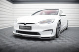 Maxton Design Front Splitter V.2 Tesla Model S Plaid MK1 Facelift