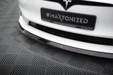 Maxton Design Front Splitter V.2 Tesla Model S Plaid MK1 Facelift