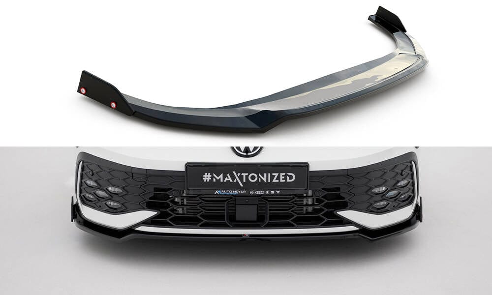 Maxton Design Front Splitter V.3 + Flaps VW Golf GTI / GTE / R-Line MK8.5