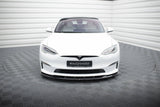 Maxton Design Front Splitter V.3 Tesla Model S Plaid MK1 Facelift