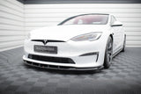 Maxton Design Front Splitter V.3 Tesla Model S Plaid MK1 Facelift