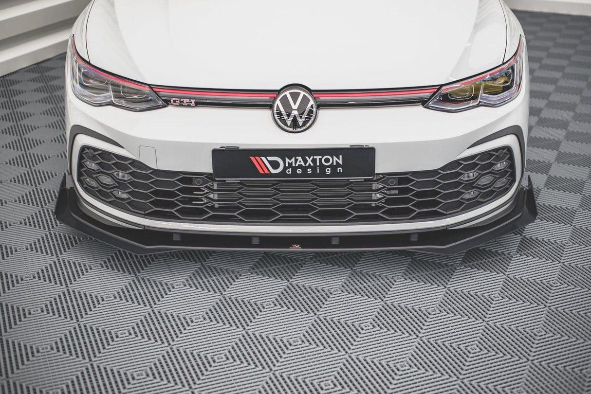 Maxton Design Racing Durability Front Splitter + Flaps Volkswagen Golf Mk8 GTi / R-Line