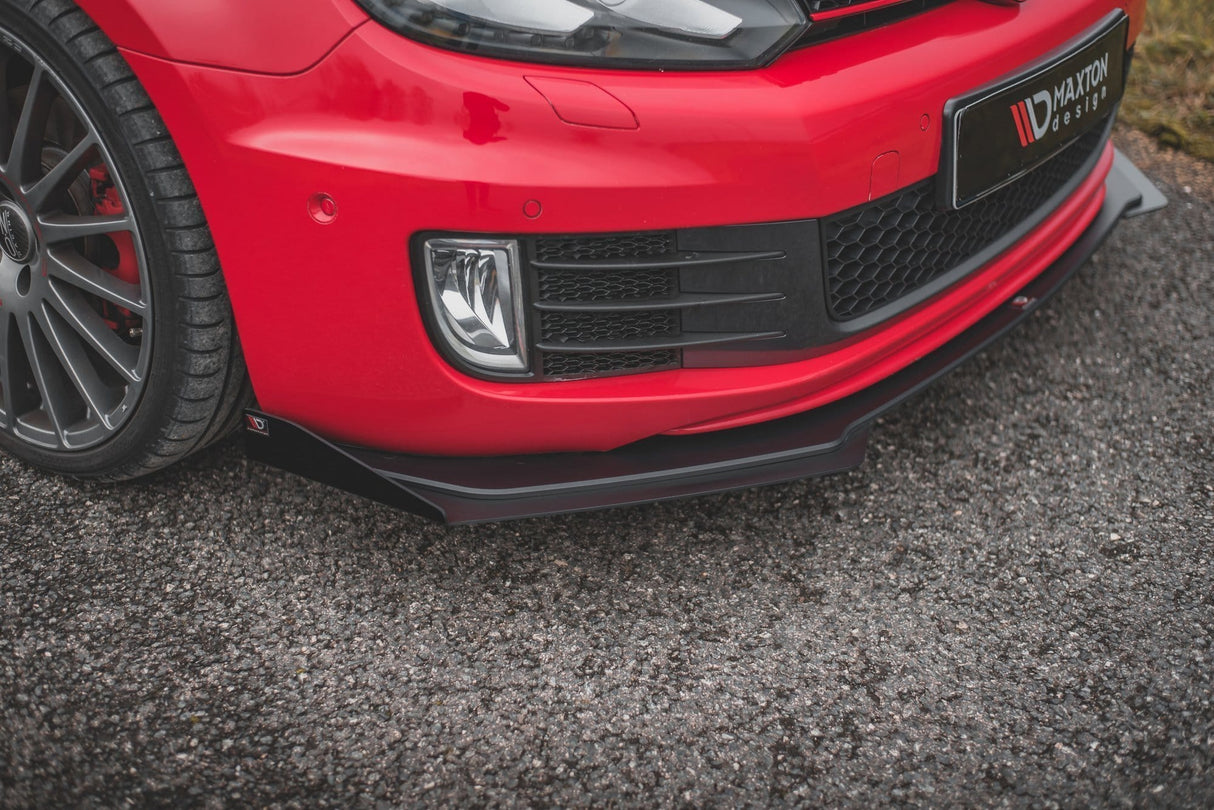Maxton Design Racing Durability Front Splitter V.3 + Flaps Volkswagen Golf GTi Mk6