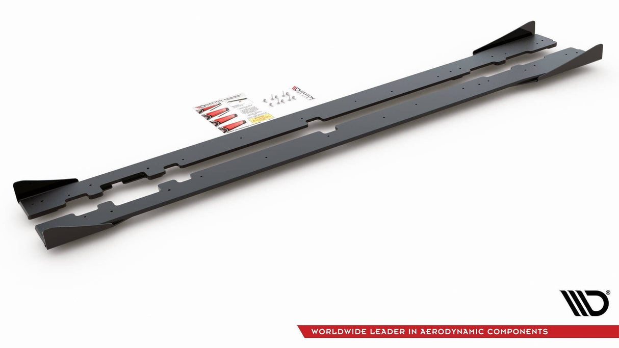 Maxton Design Racing Durability Side Skirts Diffusers + Flaps Mercedes-AMG C43 Coupe C205